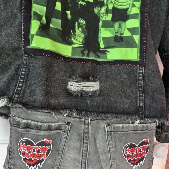 OG Addams Family customized OOAK hand-stitched distressed jacket! Sold - Picture 5 of 7